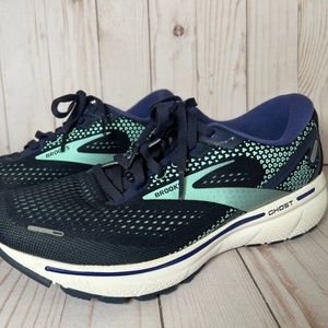 Brooks Ghost 14 Womens Size 9 B Running Shoes Blue Athletic Comfort Cushioned